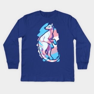 Trans Thylacine Kids Long Sleeve T-Shirt